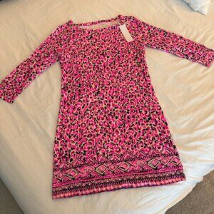 Lilly Pulitzer NWT UPF 50+ Sophie Dress Pink My Favorite Spot Size Large